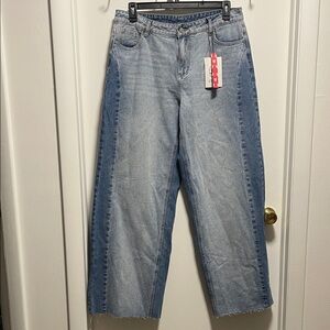 Cider Two-Tone Blue Flare Jeans